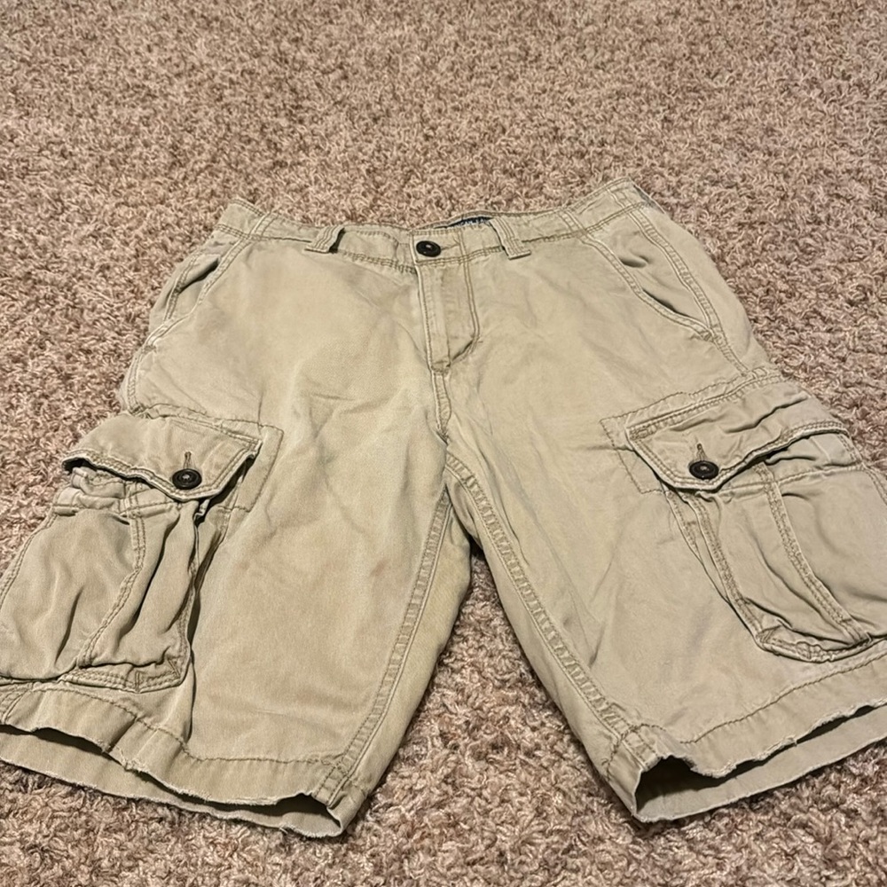 American Eagle khaki cargo shorts